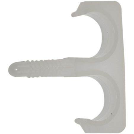 1 x Grapa de fijación CLIPS doble para Cable de 20 Nylon