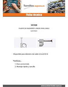 Grapa de fijación con GOLPEAR diámetro 4 nylon blanco 2