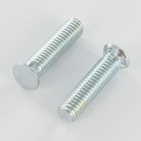 1 x Tornillo metales cabeza fresada/testa svasat dentado M6X15 diámetro de cabeza: 8.5 Acero cincado blanco