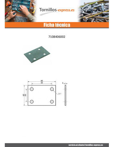 1 x Placa ASAMBLEA 40X60 Acero cincado blanco
