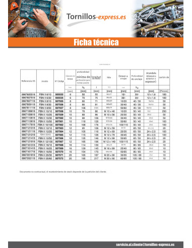 1 x Fischer Anclaje FISCHER FBN II 16X170...