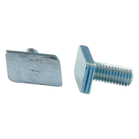 1 x Tornillo metales cabeza rombo M8X14 grosor T.5 Acero cincado blanco