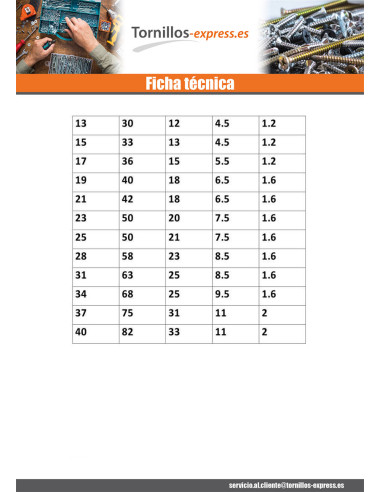 1 x Arandela de seguridad con saliente exterior...