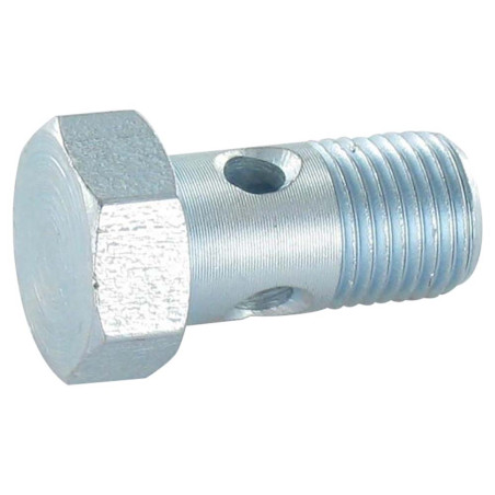 1 x Tornillo hueco sencillo o tornillo banjo cabeza hexagonal M12X24 paso fino paso de 150 Acero cincado blanco