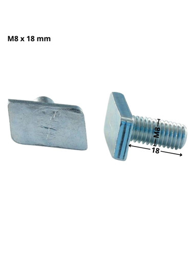 1 x Tornillo metales T.LOSANGE M8X18 Acero...