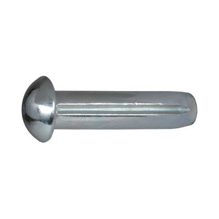 1 x Clavo estriado con cabeza semicírculo Inoxidable A2 2X4