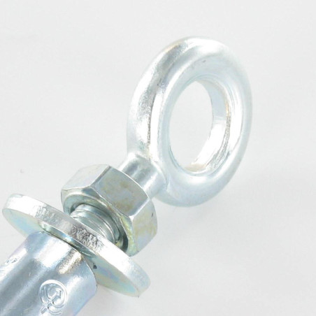 1 x Taco Anclaje con Tornillo de ojo M6 10X40 Acero cincado blanco