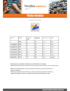 Taco con reborde RAM RC 14X69 NARANJA 2
