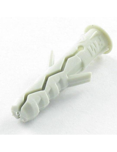 1 x Taco Nylon con reborde 5X25 gris