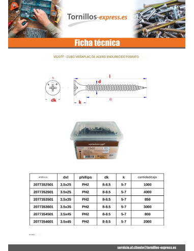 1 x Balde de 850 Tornillo para placa de yeso...