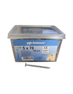Balde de 160 Tornillo madera aglomerado 5X70 cabeza...