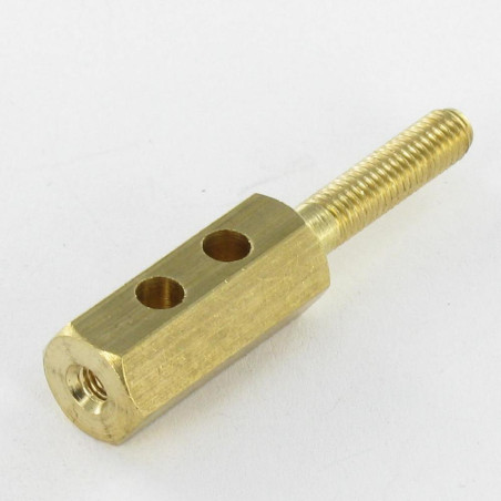 1 x TERMINAL CONTACTO hexagonal 10X46 roscado en M5 TB3.50 Latón