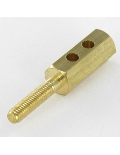 TERMINAL CONTACTO hexagonal 10X46 roscado en M5 TB3.50 Latón 2