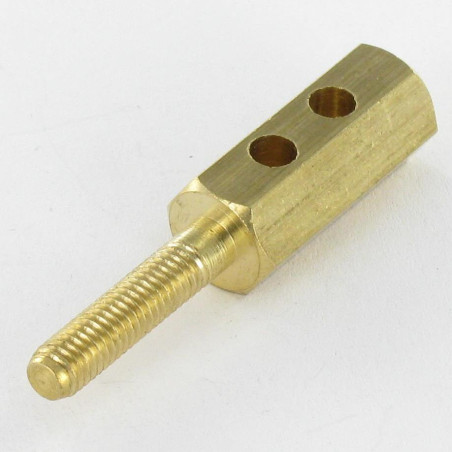 1 x TERMINAL CONTACTO hexagonal 10X46 roscado en M5 TB3.50 Latón