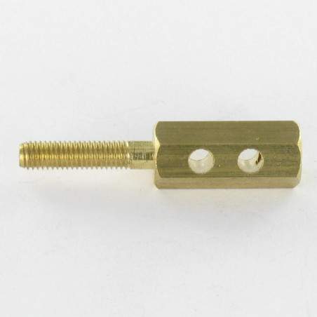1 x TERMINAL CONTACTO hexagonal 10X46 roscado en M5 TB3.50 Latón