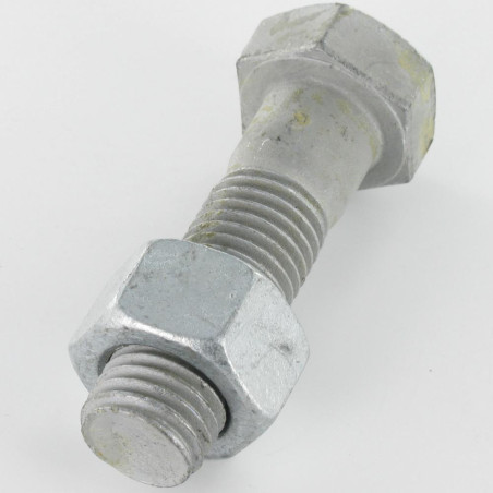 50 x Perno (vendido con tuerca) cabeza hexagonal M16X65 Clase 8.8 SB fuerte resistencia a la corrosión Acero galvanizado