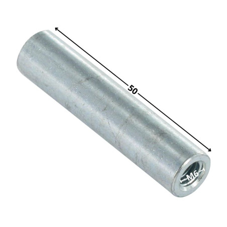 1 x Manguitos cilíndrico M6X50 diámetro exterior 10 Acero cincado blanco