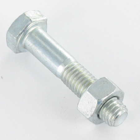 25 x Perno (vendido con tuerca) cabeza hexagonal M16X80 Clase 8.8 SB Acero cincado blanco