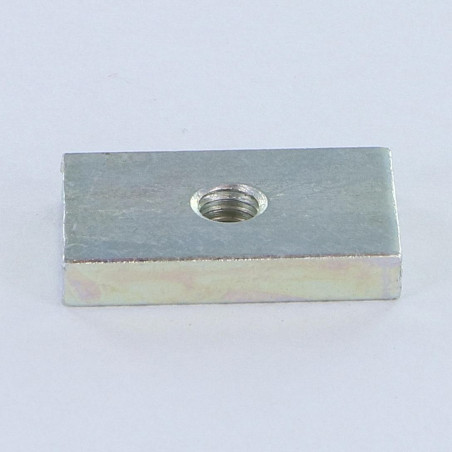 1 x Tuerca rectangular M8 15X24X4 Acero cincado blanco