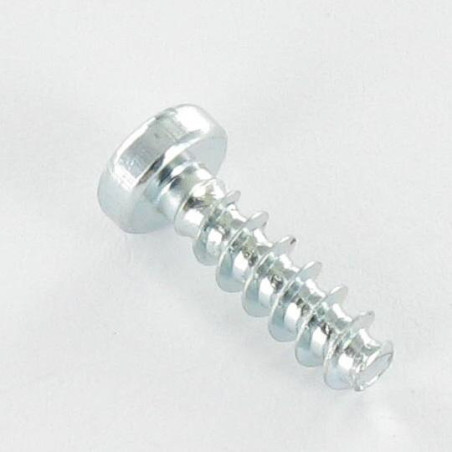1 x Tornillo pvc cabeza cilíndrica abombada Pozi 2.5X8 Acero cincado blanco microtornillo