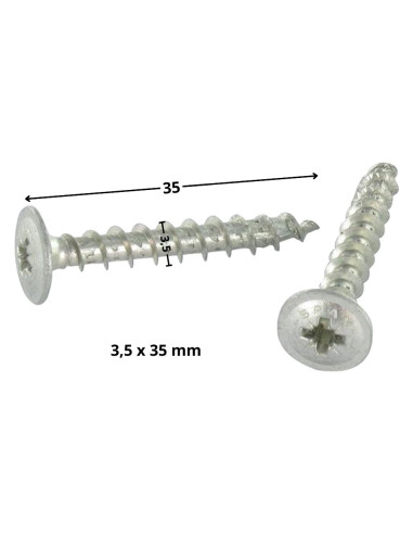 1 x Tornillo Spax cabeza plana Pozi 3.5X35 WIROX