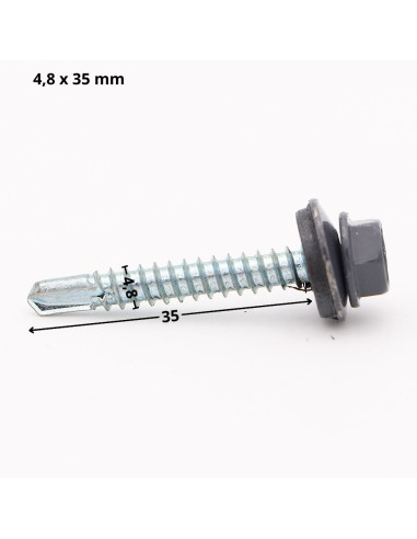 1 x Tornillo autoperforante cabeza hexagonal...