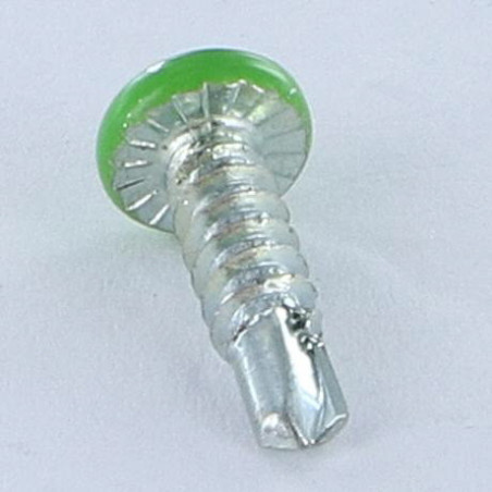 1 x Tornillo autoperforante cabeza cilíndrica abombada phillips 4.2X16 Acero cincado blanco LAQ 6018