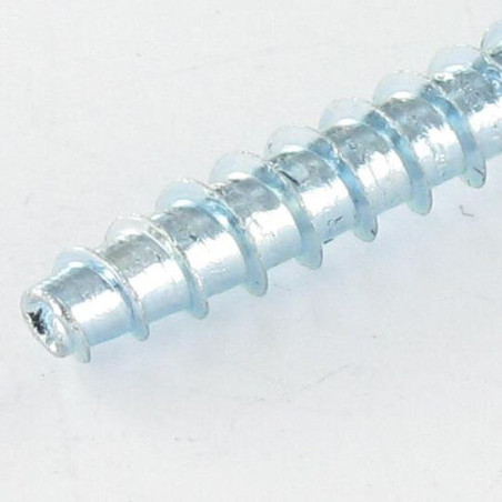 1 x Tornillo pvc TRILOBE cabeza fresada/testa svasat Pozi 3X8 FILETE45 Acero cincado blanco microtornillo