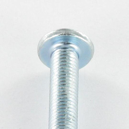 1 x Tornillo metales cabeza abombada Ancha Pozi PZ5 / ranura M8X15 Acero cincado blanco