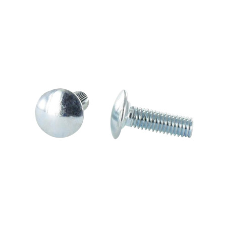 1 x Cabeza redonda cuello cuadrado M12X35 cuello bajo 3.5 Clase 8.8 Acero cincado blanco 96 horas niebla salina sin óxido