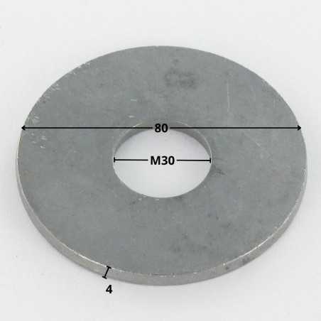 1 x Arandela plano M30X80X4 LL fuerte resistencia a la corrosión Acero galvanizado en caliente