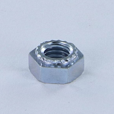 1 x Tuerca hexagonal para chapa Acero cincado blanco M5 grosor chapa 1
