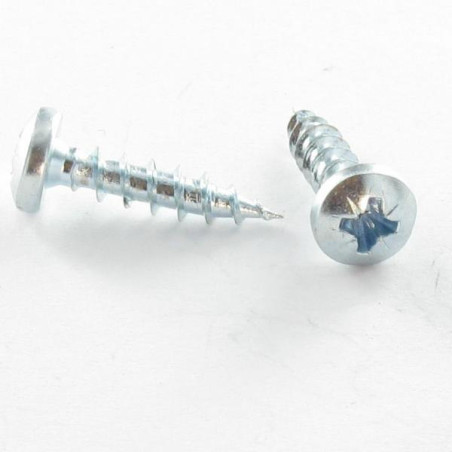 1 x Tornillo madera aglomerado PREMIUM cabeza redonda Pozi PZ4 4.5X20 Acero cincado blanco