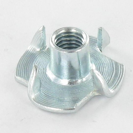 1 x Tuerca con pinchos M5 alto 8 Acero cincado blanco