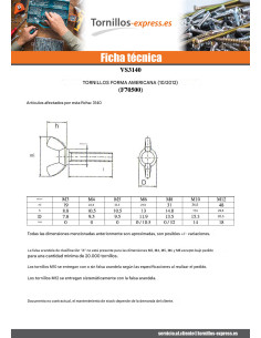 Tornillo mariposa M5X10 forma americana Acero cincado blanco 2