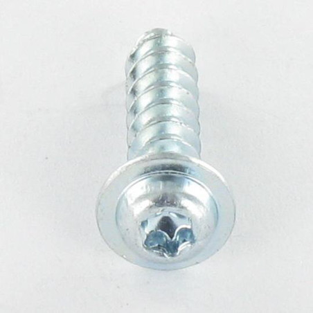 1 x Tornillo pvc cabeza cilíndrica T7 2.5X12 Acero cincado blanco microtornillo