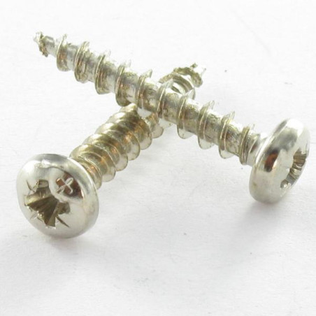 1 x Tornillo madera aglomerado VBA3 cabeza redonda Pozi 4X25 Acero niquelado