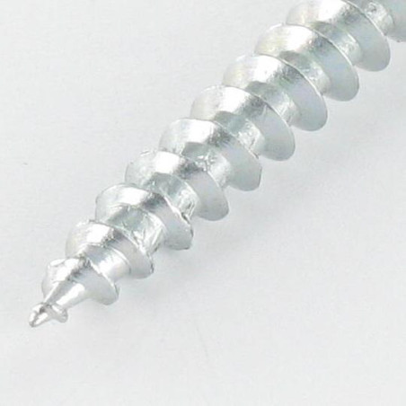 1 x Tornillo madera aglomerado VBA3 cabeza redonda Pozi 5X17 Acero cincado blanco