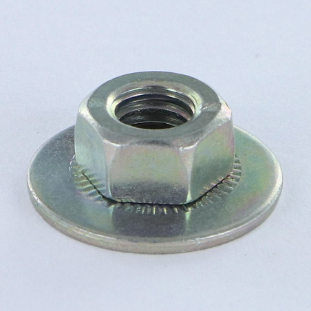 1 x Tuerca Twolok cs (con arandela contacto estriada) M6 Arandela M6X14.2X6.9 Acero cincado blanco