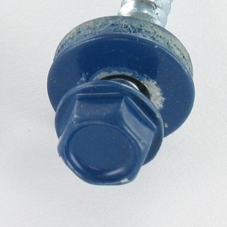 1 x Tornillo autoperforante cabeza hexagonal 4.8X35 Arandela de estanqueidad con junta de neopreno epdm Acero cincado