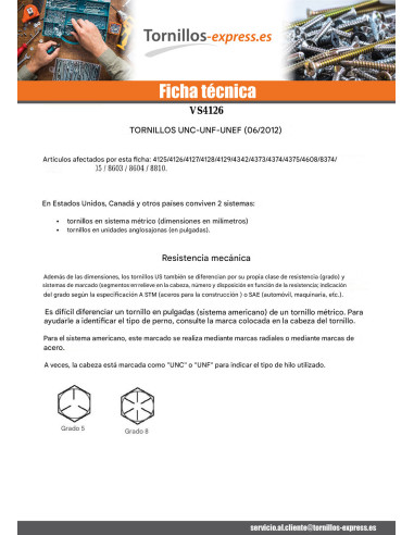 1 x Tuerca hexagonal 3/8" UNC o equivalente BSW...