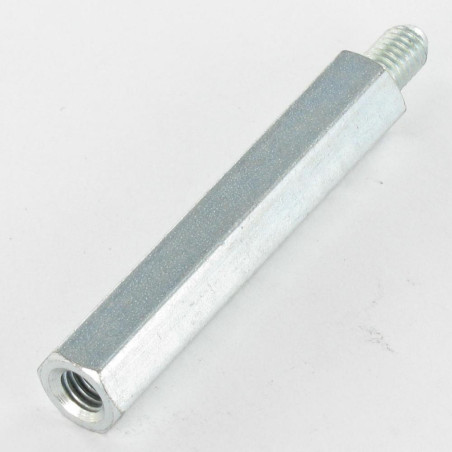 1 x Tirante hexagonal macho hembra M3/8 5X8 roscado en 5 Acero cincado blanco