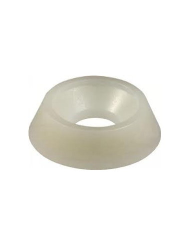 1 x Arandela cónica nylon blanco M5