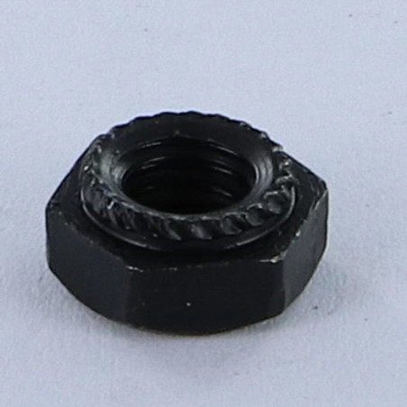 1 x Tuerca hexagonal para chapa Acero cincado negro M6 grosor chapa 1.5