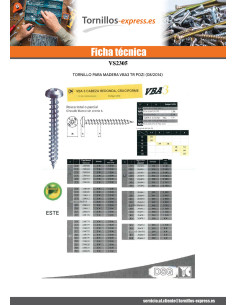 Tornillo madera aglomerado VBA3 cabeza redonda Pozi 4X15... 2