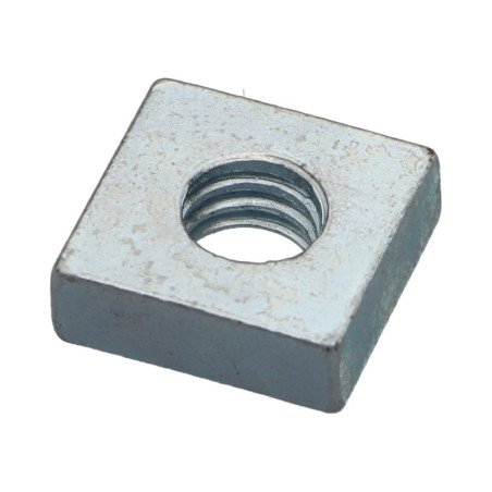 1 x Tuerca cuadrada M5 18X18X3 Acero cincado blanco