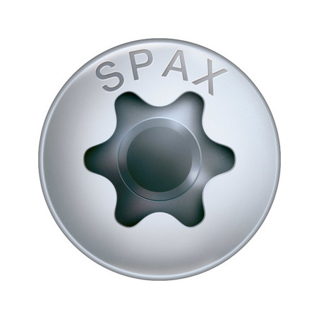 1 x Spax Tornillo madera cabeza redonda T-STAR+ TORX T30 WX6X100 roscado en 61