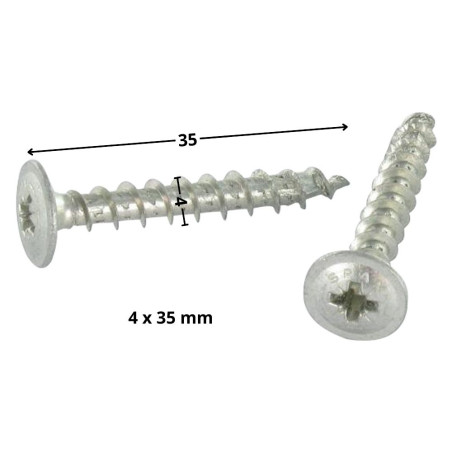 1 x Tornillo Spax cabeza plana Pozi 4X35 WIROX
