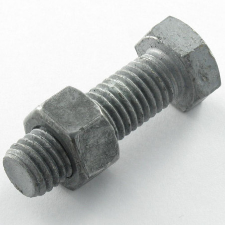 25 x Perno (vendido con tuerca) cabeza hexagonal M18X50 Clase 8.8 SB fuerte resistencia a la corrosión Acero galvanizado