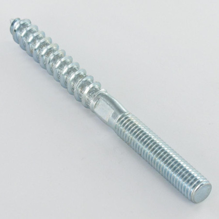 1 x Tornillo madera y metales 10X120 Clase 8.8 +PISO Acero cincado blanco
